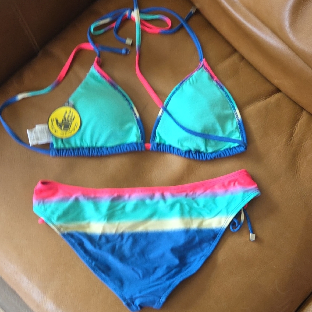 NWT Body Glove Pink and Blue 2 Piece Bikini Swimsuit - Picture 4 of 4